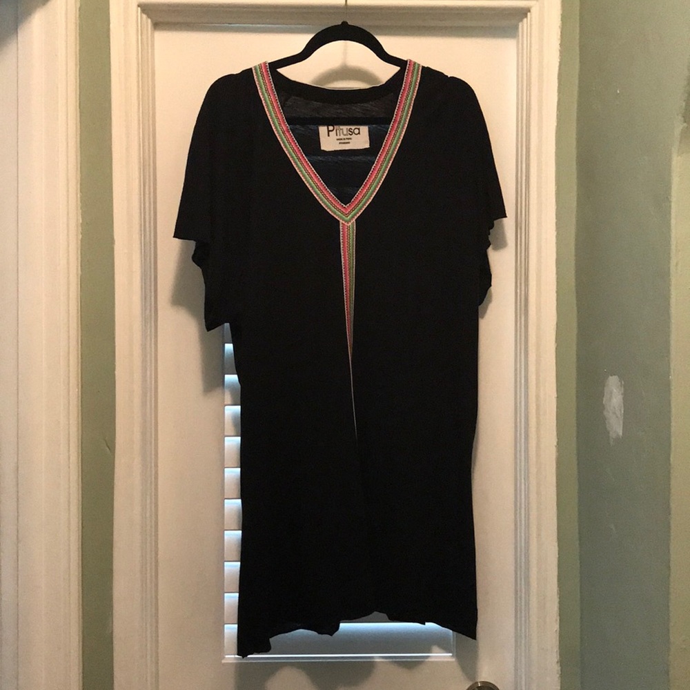 Pitusa mini Abaya cover up dress-black